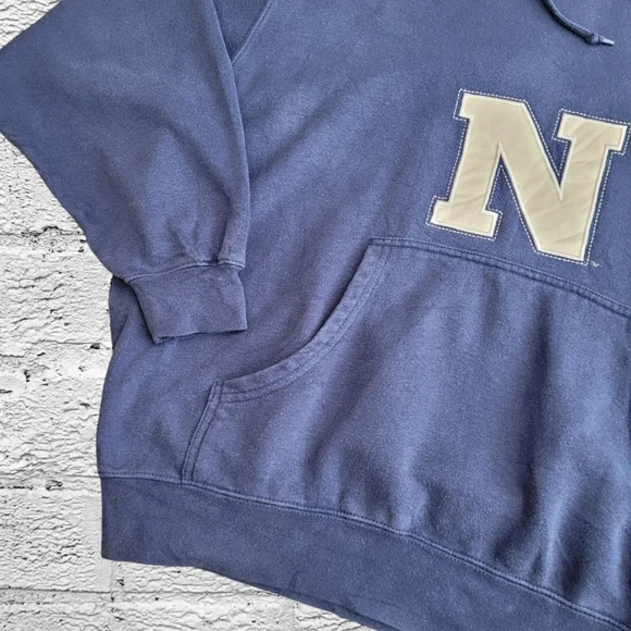 Vintage Nike US Navy Centre Swoosh Hoodie XL - Picture 4 of 6